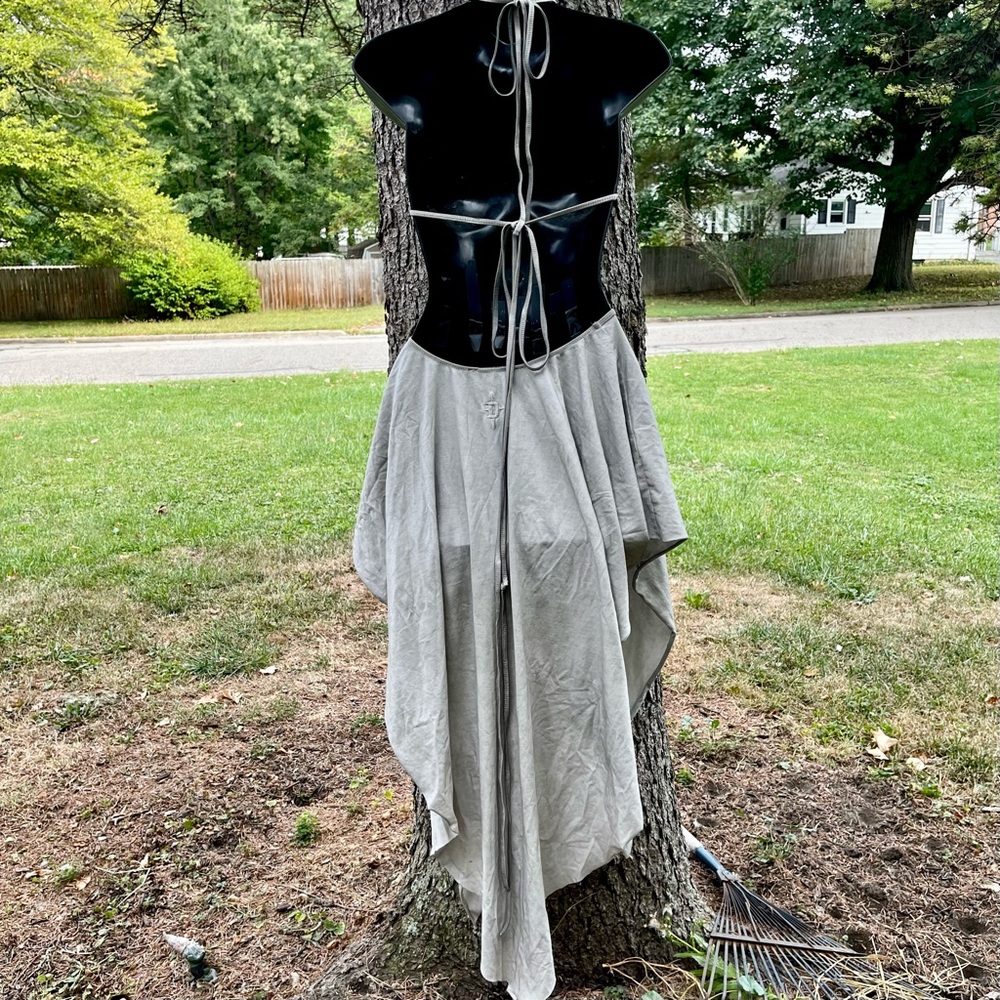 NEW without tags Dolls Kill Darker Wavs Echo Fairy Wrap Dress Distressed XS - Picture 4 of 6